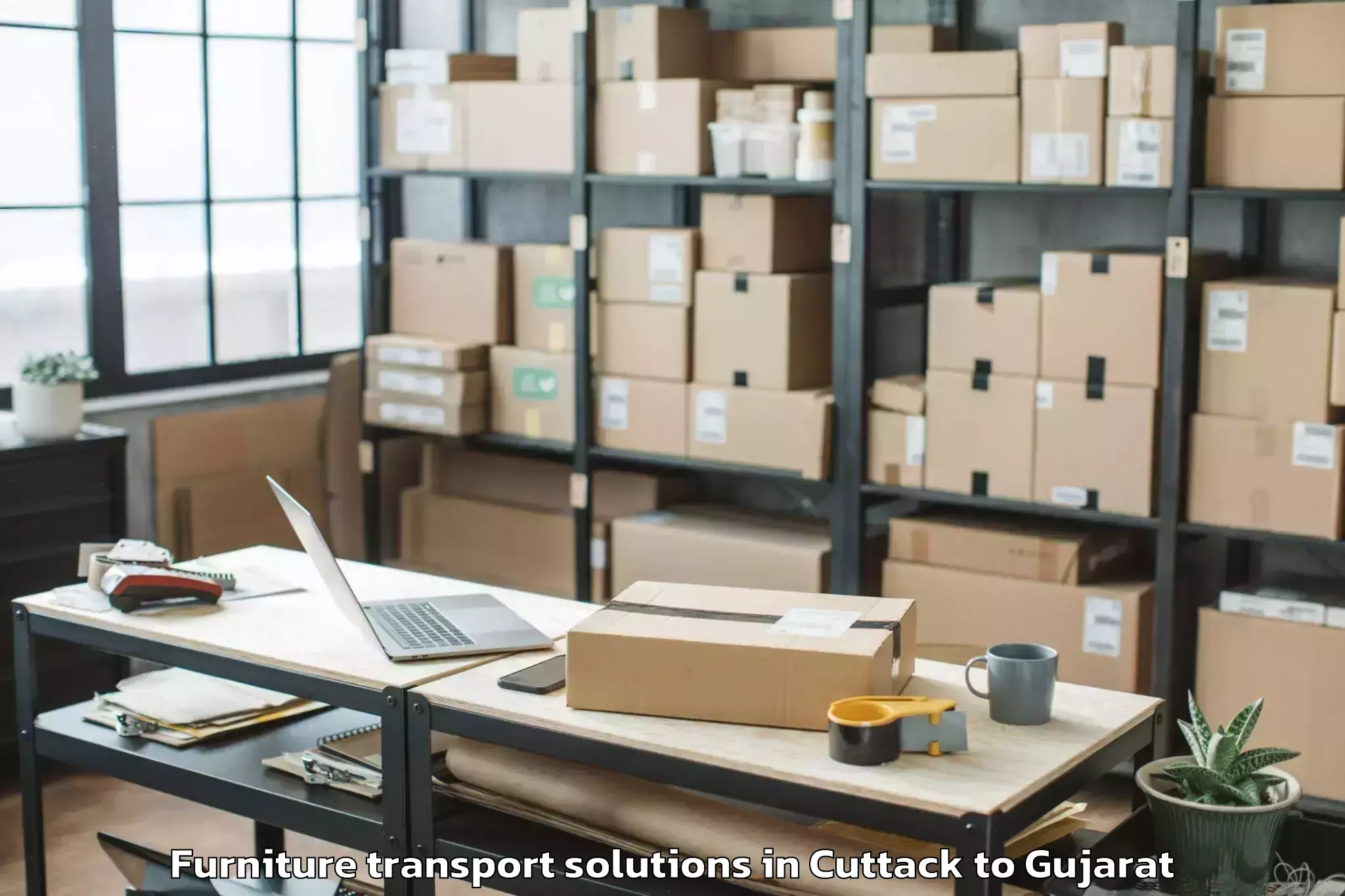 Quality Cuttack to Mundra Furniture Transport Solutions